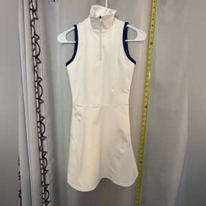 Sincerely Jules Cream Dress with Navy Trim